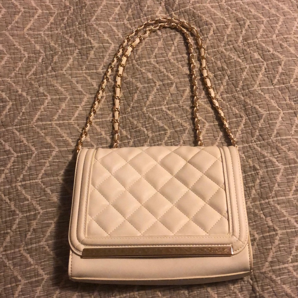 Aldo White & Gold purse